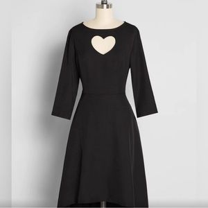 Royal Monk Heart Cutout Dress